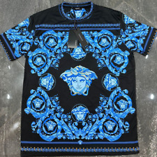 Camiseta Versace Masculina Preta/Azul Americana Todos os Tamanhos Manga Curta ETERNITY comprar usado  Enviando para Brazil