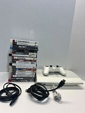 Mando Limitado PS3 Blanco Super Slim 500go CECH-4001C+, 17 Juegos, 5 Descargado segunda mano  Embacar hacia Argentina