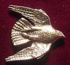 Pewter Diving Hawk Falconry Brooch Pin  Signed for sale  Shipping to South Africa