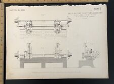 Rare Antique Orig Smith Self Acting Slotting Machine Illustration Art Print UK, used for sale  Shipping to South Africa