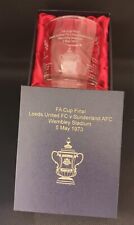 Vaso de whisky grabado - 1973 Sunderland AFC v Leeds United FC FA Cup Final segunda mano  Embacar hacia Argentina