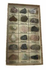 Surtido 18 Piezas Minerales Rocas Espécimen Mineral de Oro Cuarzo Mármol Volcánico Mica segunda mano  Embacar hacia Argentina