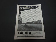1947 Caterpillar Tractor Co. Peoria ILL. Impressão Anúncio Diesel D2 com Disco Killefer, usado comprar usado  Enviando para Brazil