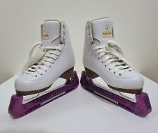 Patins bonecos de gelo Jackson Mystique Girls 1491 tamanho 12C 7 1/3 com protetores de skate comprar usado  Enviando para Brazil