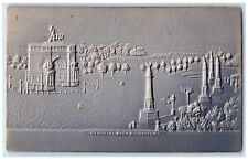 Cartão postal antigo c1910 vista aérea arco memorial Brooklyn em relevo Nova York NY comprar usado  Enviando para Brazil