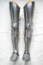 Conjunto completo de armadura de perna gótica guerreiro de aço medieval armadura Knight Greaves comprar usado  Enviando para Brazil