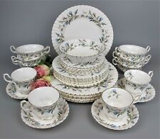 Used, Royal Albert Brigadoon Dinner Service / Set for 6. Blue Thistle. Bone china. for sale  Shipping to South Africa