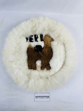 Alfombra de piel de alpaca hecha en Perú marrón diseño de alpaca exhibición del orgullo nacional, usado segunda mano  Embacar hacia Argentina
