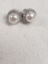 halo pearl earrings for sale  Fredericksburg