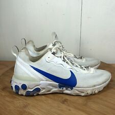 Zapatos Nike React Element 55 para hombre 9 zapatillas blancas azules informales atléticas para correr segunda mano  Embacar hacia Argentina
