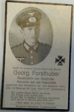 WW2 Sterbebild Death Card GERMAN SOLDIER Anti Aircraft GUNNER Russia 1942 , used for sale  LINLITHGOW