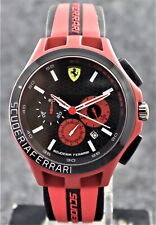 Beautiful Ferrari Men Chronograph Black Dial Quartz Rubber Band Wristwatch, used for sale  Shipping to South Africa