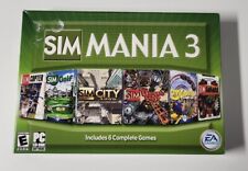 SimMania 3 (PC, 2005) Sim Copter Golf City 3000 parque temático montanha-russa safári na caixa comprar usado  Enviando para Brazil