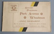 1892 Park Avenue Wheelmen Cycle Tournament Souvenir Program Filadélfia Antigo comprar usado  Enviando para Brazil