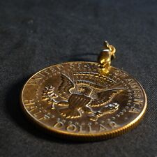 Used, Amulet of Union US 50¢ Bald Eagle E Pluribus Unum 24k gold plated coin pendant for sale  Shipping to South Africa