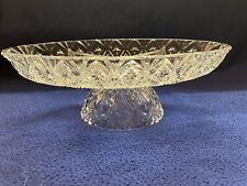 Vintage Anchor Hocking  Oval Divided Relish Dish On Pedestal  for sale  Shipping to South Africa