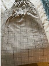 Lined check curtains for sale  CONSETT