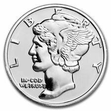 Moneda de plata Mercury Dime de 1 oz segunda mano  Embacar hacia Mexico