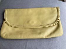 Yellow leather clutch for sale  UK