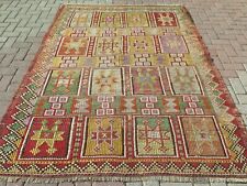 Vintage Turco Kilim Tapetes, Tapete bordado, área de lã Kilim 69"x89" Tapete, carpete comprar usado  Enviando para Brazil