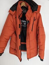 Men's Down Fkow Winter Warm Duck Down Hooded Jacket Size XXL Red, used for sale  Shipping to South Africa