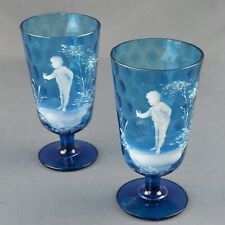 Verres pied bleus d'occasion  Flavy-le-Martel