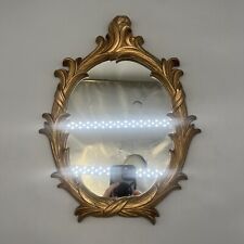 Vintage Turner Ornate Oval Mirror Hollywood Regency  Gold Gilt Baroque for sale  Shipping to South Africa
