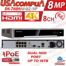 PORTA SATA Hikvision 8CH NVR 8 CANAIS POE 8MP 4K H.265 DS-7608NI-Q2/8P 4K-UHD 2 comprar usado  Enviando para Brazil