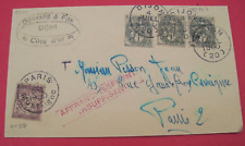 Lettre 1900 timbres d'occasion  France