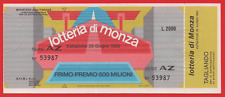 Biglietto lotteria monza usato  Bologna