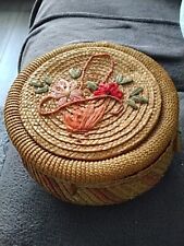Raffia sewing basket for sale  BILLINGHAM