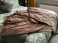 pink velour curtains for sale  STAFFORD