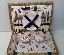 Two Person Wicker Basket Picnic Set - Complete   (see description) for sale  Shipping to South Africa
