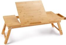 Mesa de cama para laptop mesa de cama (bambu) bandeja de colo ajustável bandeja para servir cama  comprar usado  Enviando para Brazil