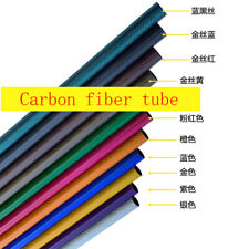 Tubo redondo completo de fibra de carbono 2 peças 50cm 3K 10mm-30mm vermelho azul verde roxo laranja comprar usado  Enviando para Brazil