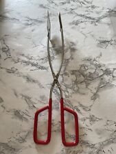Spa Tongs 16” BBQ Spatula Tongs Red Rubber Handle for sale  Shipping to South Africa