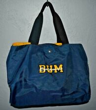 Vintage 90s B.U.M BUM Equipment Tote Bag Dark  Blue Yellow Sports Book Gym for sale  Shipping to South Africa
