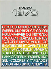 Catalogue prospekt brochure Volvo Teintes nuancier colour chart 1978 NL comprar usado  Enviando para Brazil