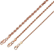 Colar de corrente de ouro rosa 14k sólido corda 1,5 mm-2,5 mm masculino feminino tamanho 16"-30" comprar usado  Enviando para Brazil