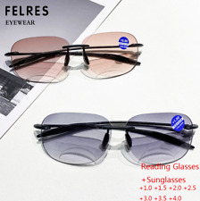 Óculos de sol masculino feminino TR90 oval sem aro colorido bifocal moda  comprar usado  Enviando para Brazil