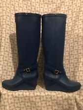 RARO COLECIONÁVEL CAÇADOR ALTO AQUA AZUL SALTO CUNHA IMPERMEÁVEL WELLIES REINO UNIDO 4 comprar usado  Enviando para Brazil