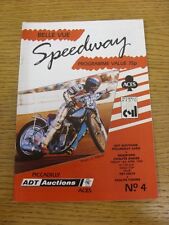 1989 speedway programme for sale  BIRMINGHAM