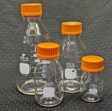 Used, (4/pk) Lab Glass GL-45 100mL, 250mL, 500mL, 1000mL Reagent Media Storage Bottles for sale  Shipping to South Africa