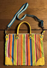 GABS Satchel Tote Convertible Bag Rainbow Yellow Leather Made In Italy for sale  Shipping to South Africa