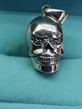 sterling silver skull pendant for sale  NEWPORT