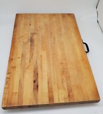 Tablero de embutidos de corte vintage grande de madera con mango de carnicero 22x14 pesado segunda mano  Embacar hacia Argentina