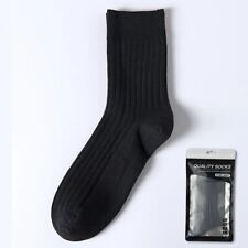 Lote de 2 pares de meias masculinas 100% algodão casual negócios listras clássicas meias sociais comprar usado  Enviando para Brazil