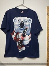 Camiseta Vintage 1995 Ponto Único Coca-Cola Urso Polar no Cachecol comprar usado  Enviando para Brazil