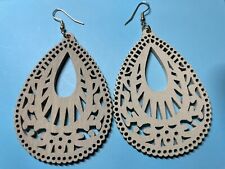 Earrings large wooden for sale  BEDFORD