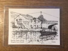 Shropshire Union Canal Art Postcard Beeston Castle Wharf for sale  PRESTEIGNE